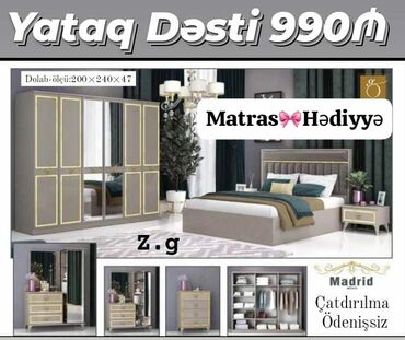 Sifarişlə yataq dəstləri: *Yataq otağı dəsti*. Sifarişlə hazırlanır *qiymət 650 azn* Rəng — 14