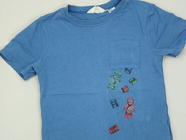 T-shirts: T-shirt, H&M, 5-6 years, 110-116 cm, condition - Good