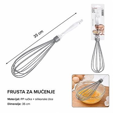 KMT plastična silikonska drška za drvo – frusta za mućenje, 35 cm