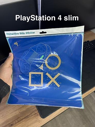 Видеоигры и приставки: Наклейки-скины для PlayStation 4 Модели: для PS4 Slim и PS4 Pro — 5