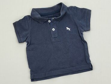 niebieska koszula satynowa: Koszulka, H&M, 0-3 m, stan - Dobry