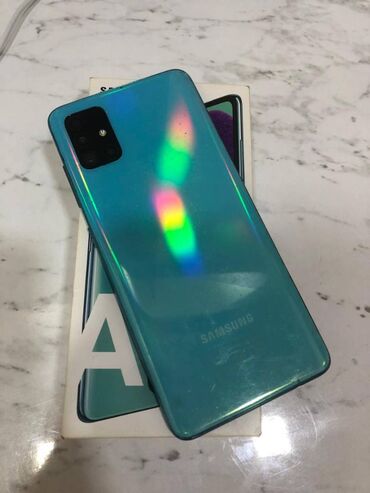 Samsung: Samsung A51, 64 GB, rəng - Göy, Barmaq izi