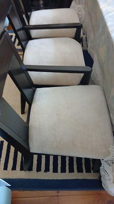 islenmis masa: Qonaq otağı üçün, İşlənmiş, Açılmayan, Dördbucaq masa, 6 stul — 2