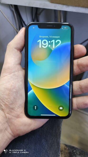 айфон г ош: IPhone Xr, Колдонулган, 64 ГБ, Jet Black, Каптама, Бөлүп төлөө менен, 80 %