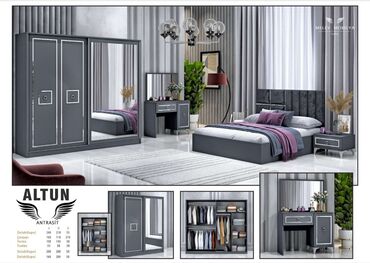 Divanlar: İkinəfərlik çarpayı, Dolab, Termo, 2 tumba, Türkiyə, Yeni