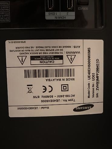 ТВ и видео: Ekranı yanıb!!!!Samsung LED TV – Model: UE40EH5000W Xüsusiyyətlər: - — 1