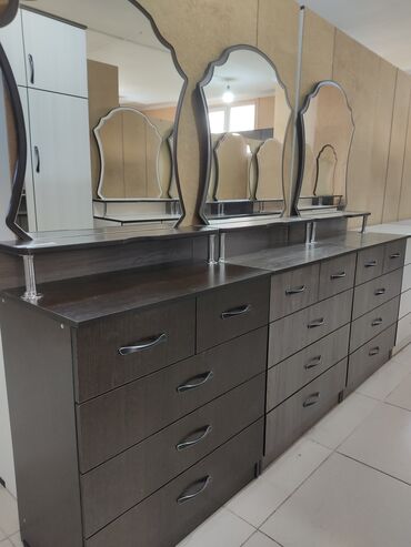 Комоды для одежды: Комод для одежды, Новый, С зеркалом, ЛДСП, цвет - Бежевый, Бесплатная доставка — 2