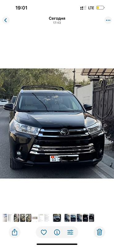 Toyota: Toyota Highlander: 2019 г., 3.5 л, Автомат, Бензин, Кроссовер — 3