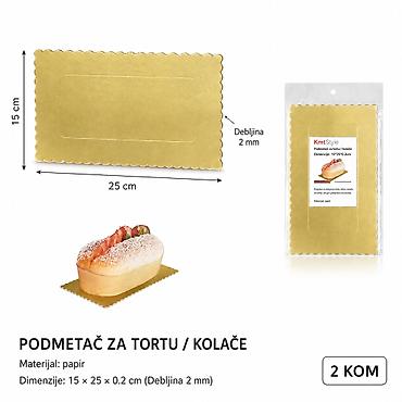 KMT Pravougaona zlatna podloga za tortu 2406194 - Brend: Kmt Style -