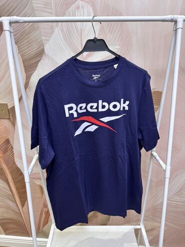 синие мужские футболки: Futbolka, Reebok, L (EU 40), rəng - Göy