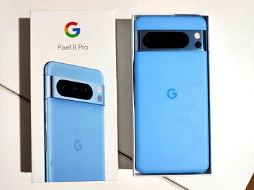 Мобильные телефоны: Google Pixel 8 Pro, 128 ГБ, цвет - Голубой, Отпечаток пальца