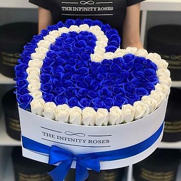 Ruža: Kutija u obliku srca sa ružama – luksuzna cvetna aranžmanska kutija - — 3