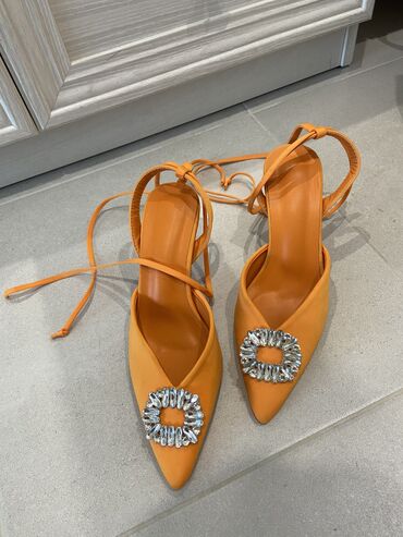 замшевые туфли размер 35: Туфли Zara, 38, цвет - Оранжевый