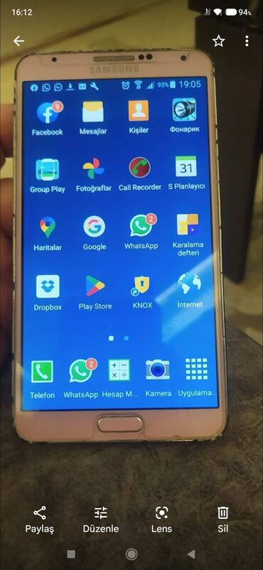 samsung note 4: Samsung Galaxy Note 3, 64 GB, rəng - Çəhrayı, Sensor