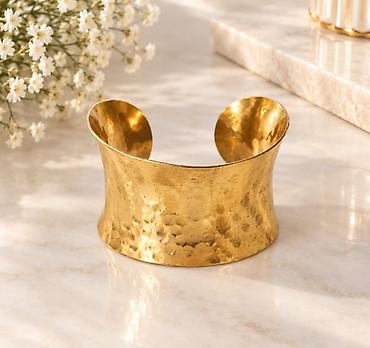 Moderna Široka Narukvica / Kovani Zlatni Cuff / Hit Model! prelepa