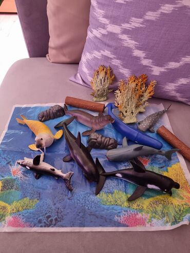 детский коврик игровой: Продаю игровой набор для купания - морские животные. В комплекте 8
