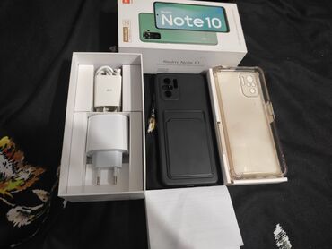 телефоны редми 10: Xiaomi, Redmi Note 10, Б/у, 64 ГБ, цвет - Зеленый, 2 SIM