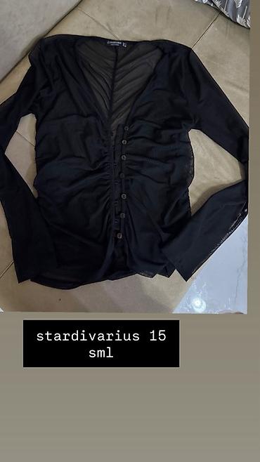 niva led stop: Brend: Stradivarius Model: Qara, uzunqollu, mesh/parça kombinasiyalı — 1