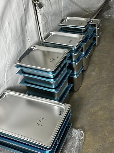 Другая посуда и кухонный инвентарь: Набор гастроемкостей из нержавеющей стали (GN) с крышками - Форматы — 15