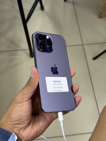 iphone 13 pro max в рассрочку бишкек: IPhone 14 Pro Max, Б/у, 128 ГБ, Deep Purple, Защитное стекло, Чехол, В рассрочку, 86 %