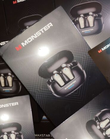 Qulaqcıqlar: Yeni Simsiz (Bluetooth) Qulaqcıqlar, Monster, rəng - Qara