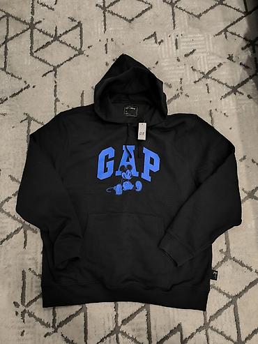 толстовка gap: Мужская толстовка, XL, Gap, Новый, цвет - Черный, Самовывоз — 1