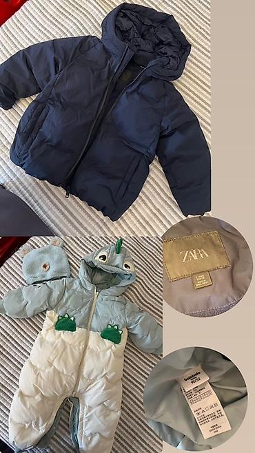 миша: 1) Пуховик ZARA 110см 4-5л 2900с - Цвет: тёмно‑синий - С капюшоном - — 1