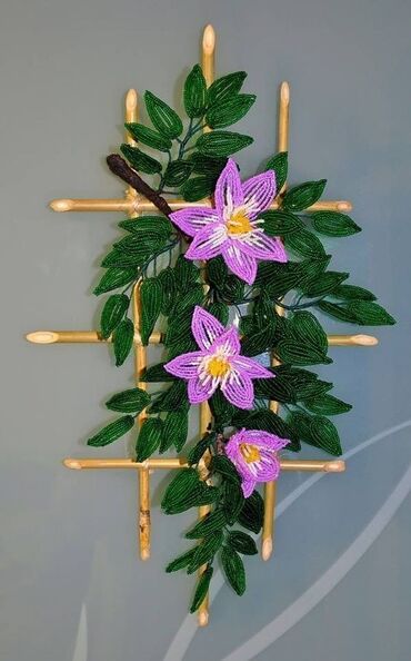 Декоративные цветы: Изготавливаю деревья и цветы из бисера все ручная работа. на — 4