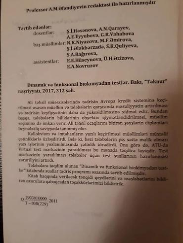 Testlər: Biologiya Testlər 11-ci sinif, 1-ci hissə, 2017 il — 10
