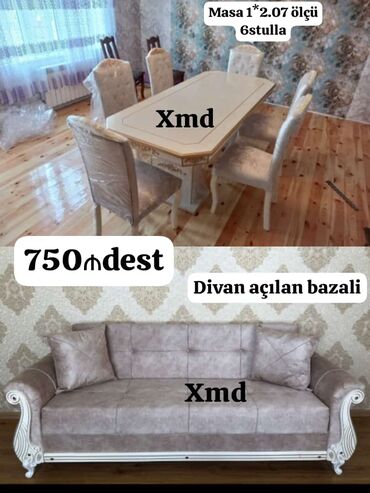Divan və masa dəstləri: Yeni, Açılan, Azərbaycan