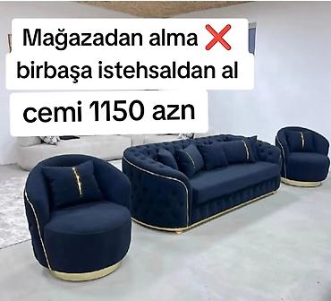 oturaca: Yeni, Divan, 2 kreslo, Bazasız, Açılmayan — 1