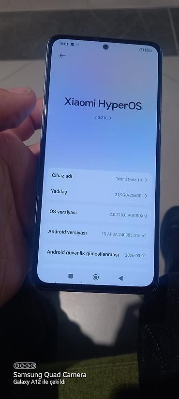 Xiaomi: Xiaomi 256 GB, rəng - Mavi, 
 Barmaq izi — 5