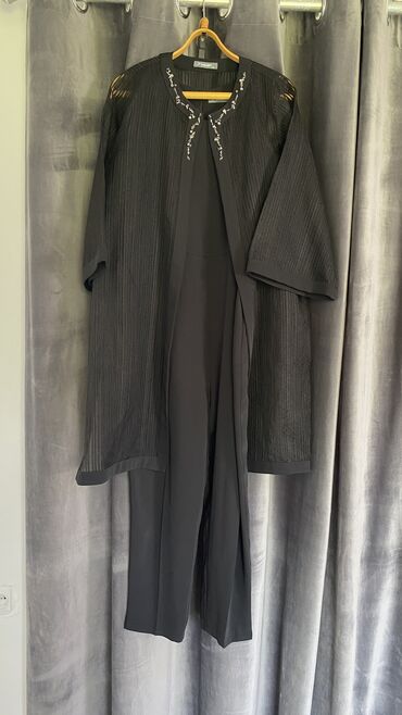длинный пиджак: Вечернее платье, Классическое, Длинная модель, 4XL (EU 48)