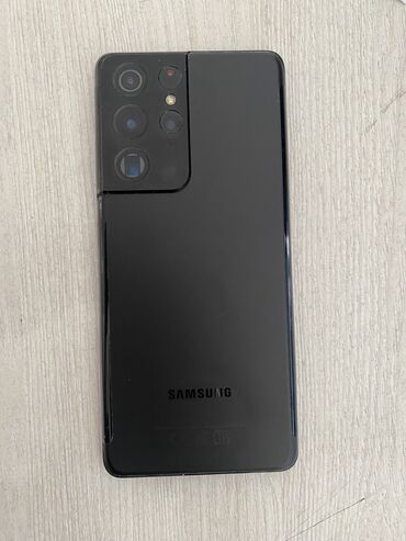 Samsung: Samsung Galaxy S21 Ultra 5G, Колдонулган, 256 ГБ, түсү - Кара, 2 SIM