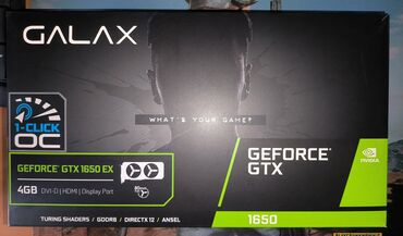 Elektronika: GALAX Geforce GTX 1650 GDDR6. Ancaq oyunlarda işlənib. İdeal