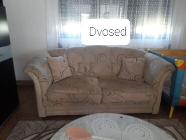 trosed dvosed fotelja simpo: Three-seat sofas, Textile, color - Beige, Used