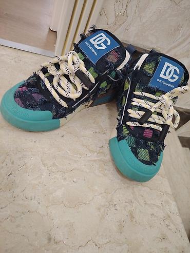 Women's Sneakers and athletic shoes: Dolce & Gabbana, Ölçü: 38, rəng - Göy, İşlənmiş — 1