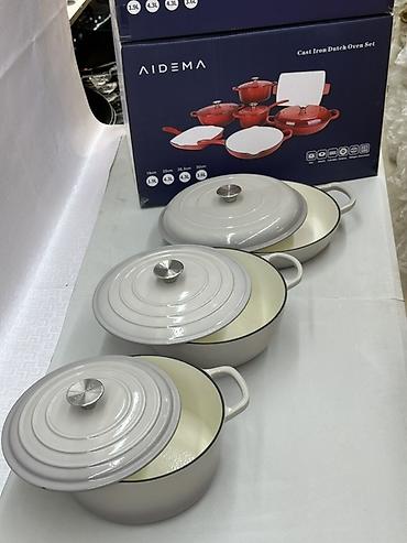 aidema: Чугунный набор посуды AIDEMA 7 в 1 с эмалированным покрытием Color — 3