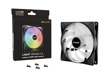 printer rəng: Be quiet! Light Wings LX 140mm PWM high-speed ARGB korpus ventilyatoru — 4