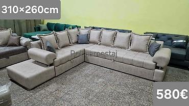 Ugaone garniture: Ugaona garnitura 300×220 cm - Prostrana L‑forma sa dubokim sedištima — 17