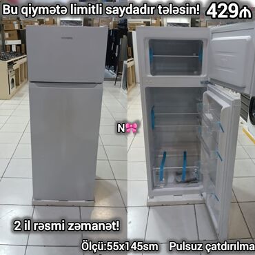 Духовки: Iki qapılı soyuducu (yuxarıdakı dondurucu bölmə ilə). Rəng: ağ. Brend