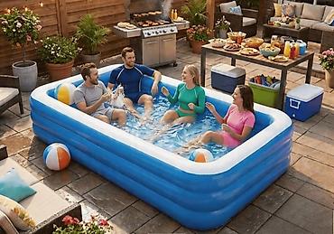 İdman və istirahət: 🌊 Elektron Nasos HƏDİYYƏ! 🎁 INTEX Şişmə Hovuz – Yay üçün ideal seçim! — 1