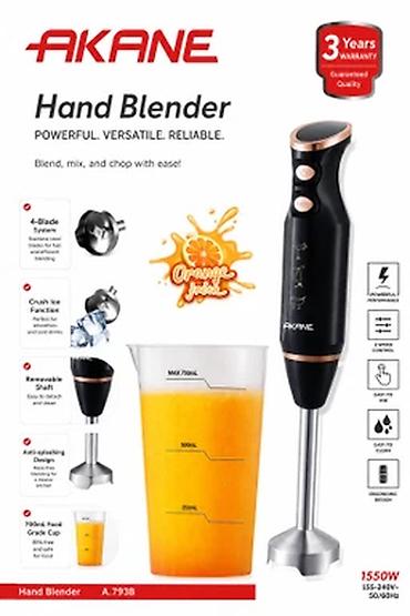 meyve blender: Akane A.793B 1550W Əl Blenderi – Yüksək Güclü, Peşəkar Nəticə — 1