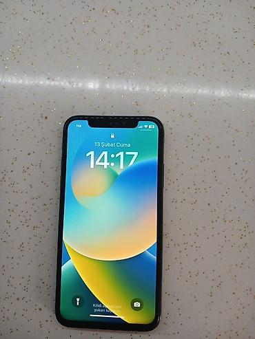 iphonr x: IPhone X, 64 GB, Qara, Face ID — 2