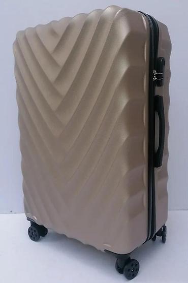 Putni koferi i torbe: Tvrdi kofer na točkićima – zlatno/bež - Materijal: čvrsta — 8