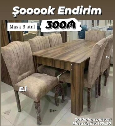 стул для пианино: Qonaq otağı üçün, Yeni, 6 stul