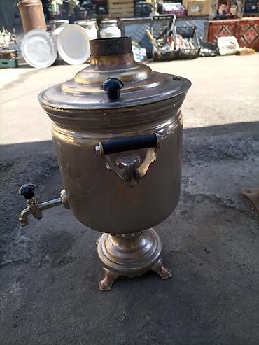 Samovarlar: Klassik metal samovar - Material: qalın divarlı mis/pirinç korpus — 4