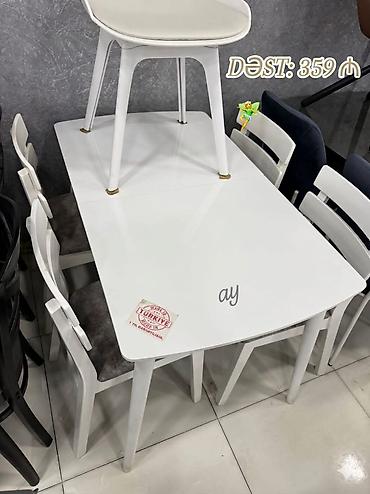 divanlar 2 el: Mətbəx üçün, Yeni, Açılmayan, Dördbucaq masa, 4 stul — 1