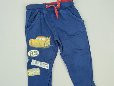 eleganckie spodnie chłopięce 128: Spodnie dresowe, Disney, 2-3 lat, 92/98, stan - Dobry