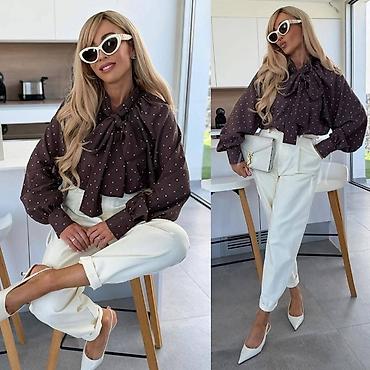 Bluze: 🔥Ženska elegantna bluza sa mašnom i tufnama
✅2400 din — 6